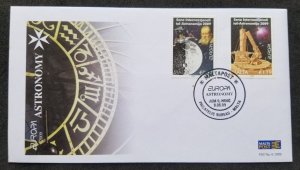 *FREE SHIP Malta Europa CEPT Astronomy 2009 Space (FDC) *c scan