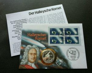 Germany Halley Comet 1986 Astronomy Space Science FDC (coin cover) *rare *c scan