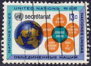 United Nations NY - 1968 - Scott #182 - used - Secretariat