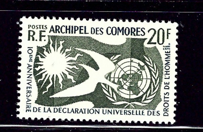 Comoro Is 44 MNH 1958 Human Rights