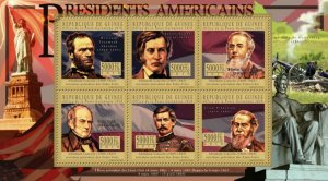 GUINEA - 2010 - Abraham Lincoln - Perf 6v Sheet - Mint Never Hinged