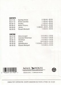 TWO Canada Post Quarterly Packs MNH - 7/96 to12/96 - Sealed by Canada Post