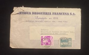 C) 1946. PERÚ. AIRMAIL ENVELOPE SENT TO USA. 2ND CHOICE