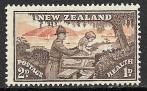 NEW ZEALAND 1946 2d+1d Health Semi Postal Issue Sc B29 MLH