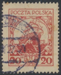 Poland  Sc#  233 Ship of State   poor Used   see details  / scans 