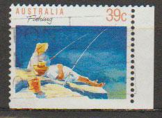 Australia SG 1179a FU - booklet stamp bottom right imperf...