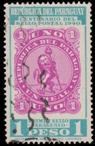 PARAGUAY STAMP 1940 SCOTT # 378. USED. # 4