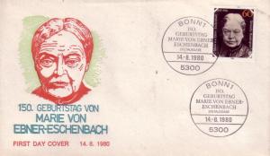 German FDC Sc.# 1336 Marie von Eschenbach, Writer L394