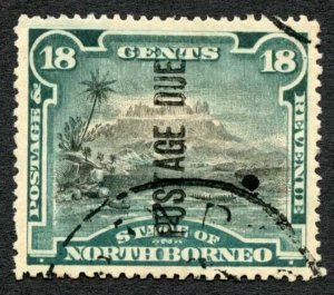 North Borneo SGD10c opt vertical opt Post Due Cat 95 Pounds