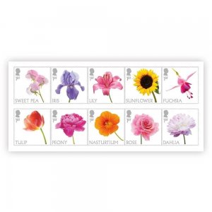 GB Flowers set (10 stamps) MNH 2023