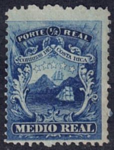 Costa Rica #1 Mint Hinged Single Stamp