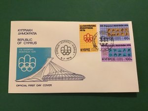 Cyprus First Day Cover Montreal Olympics 1976 Stamp Cover R43141