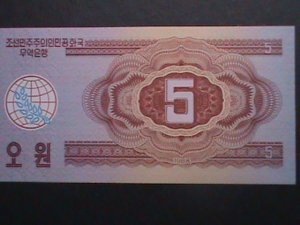 ​KOREA-1988 FIRST SERIES -UNCIRCULATE MINT 5 WON-BANK NOTE -VERY FINE-RARE