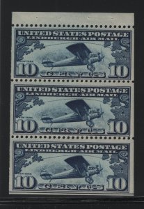 C10a VF-OG mint never hinged pane of 3 scv $ 115 ! see pic !