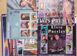 Lot of 5 Various Elvis Presley Stamps sheets & Souvenir sheets - MNH