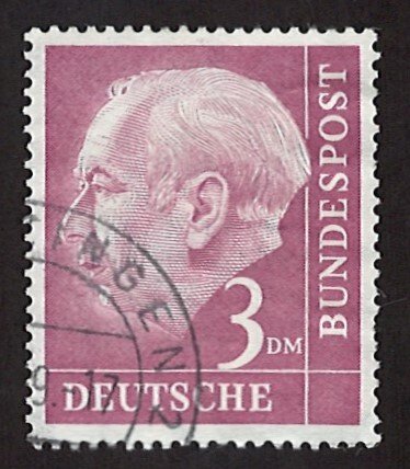 1954 Professor Dr. Th. Heuss 3 Deutsche Mark MC #196 (LL-109)