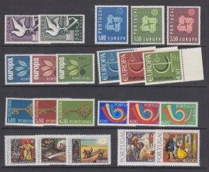 Portugal Sc 846/1424 MNH. 1960-79 isues, 8 cplt sets, mostly EUROPA-CEPT