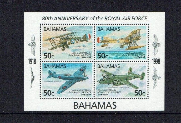 Bahamas: 1998, 80th Anniversary of the RAF,  M/Sheet, MNH 