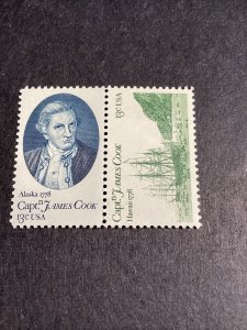 Scott#1732-33 Captain James Cook (Explorer) Se-Tennant Pair - MNH-1978-US