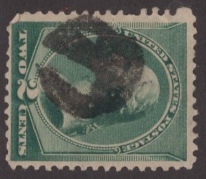 US Scott # 213 2c Washington Fancy Cancel Interesting Strike