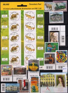 Austria 2010 Full Year Set 50 st. + 5 S/S + sheet Used 3 scans