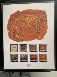 Australia rock painting stamps panel, big size with plastic holder