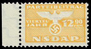 Germany Third Reich NSDAP Party Dues Revenue; MNH