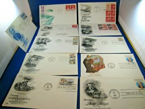 U.S. FDC SETS - AIR MAIL & AVIATION - 1953 TO 1988 - LOT OF 39     (fs3)