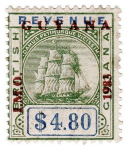 (I.B) British Guiana Revenue : Duty Stamp $4.80 (IMO 1983 overprint)
