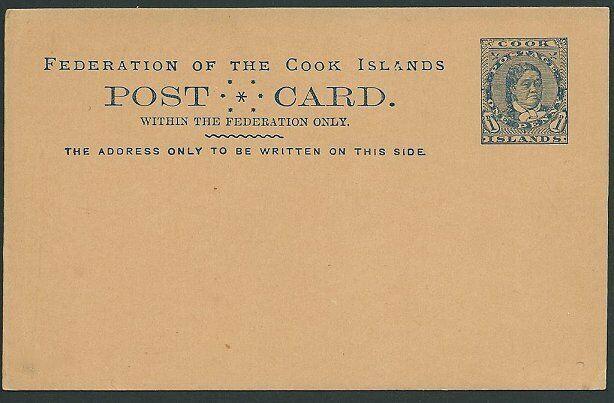 COOK ISLANDS c1900 1d Makea postcard fine unused...........................46908