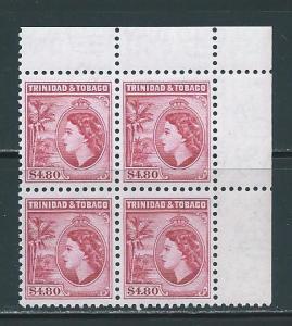 Trinidad & Tobago 83a $4.80 Elizabeth block of 4 MNH