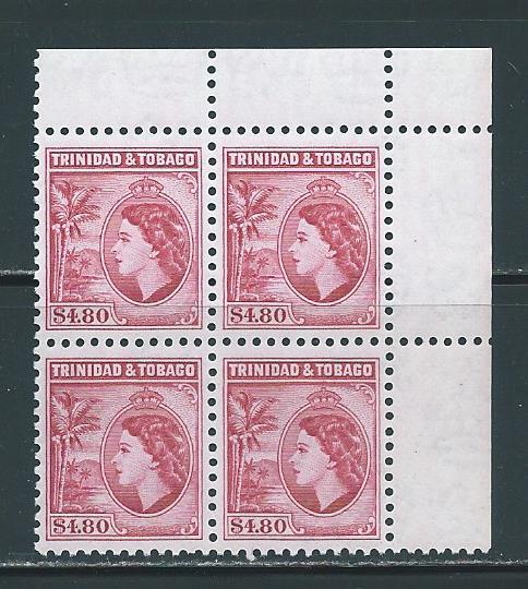 Trinidad & Tobago 83a $4.80 Elizabeth block of 4 MNH