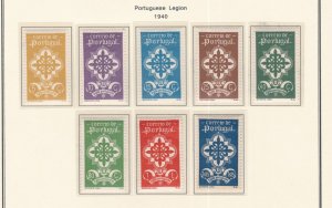 Portugal # 579-586, Emblem of the Portuguese Legion Mint Hinged, 1/2 Hinged
