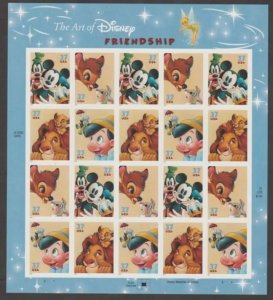 U.S. Scott #3865-3868 Disney Friendship Stamps - Mint NH Sheet