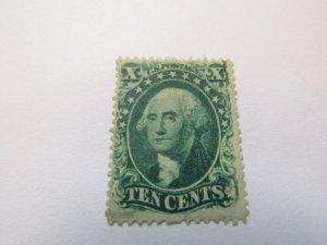 US Stamp Sc.#32 Washington 10c 1857 Used, w/R.Doporto Cert.Type II VF-XF BEAUTY