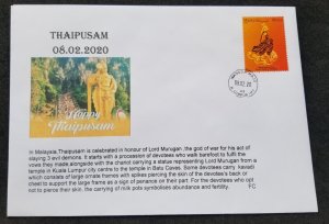 *FREE SHIP Malaysia Indian Festival Thaipusam 2020 Buddha Cave (special FDC)