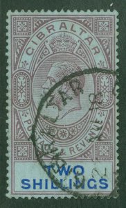 SG 99 Gibraltar 1921-27. 2/- grey purple & blue/blue. Very fine used with a...