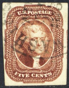 12, Used VF 5¢ Four Margins - With PFC Certificate * Stuart Katz