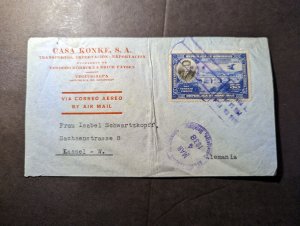 1938 Honduras Airmail Cover Tegucigalpa to Kassel Germany