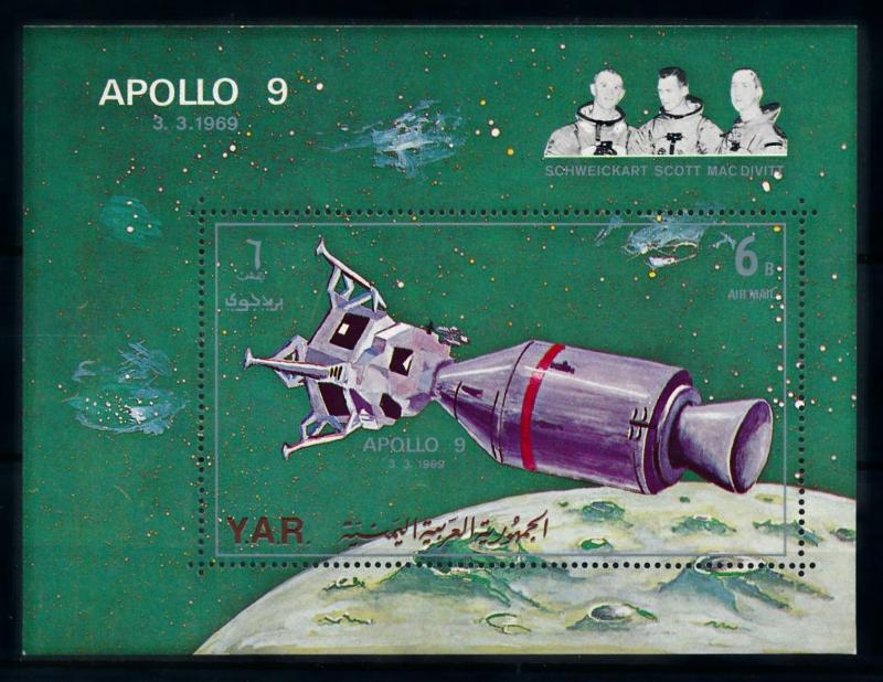 [77883] Yemen YAR 1969 Space Travel Weltraum Apollo 9 Souvenir Sheet MNH