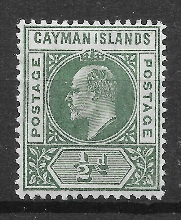 CAYMAN ISLANDS SG8 1905 ½d GREEN MTD MINT