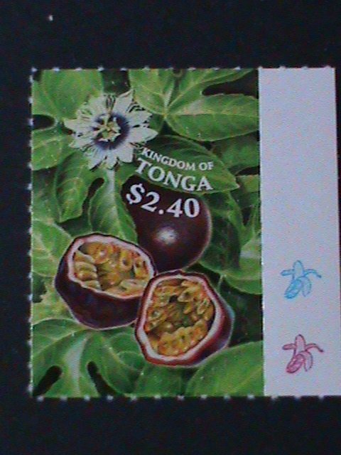 ​TONGA-2001-SC#1054E -BEAUTIFUL LOVELY PASSION FRUIT-DIE CUT- MNH -VERY FINE