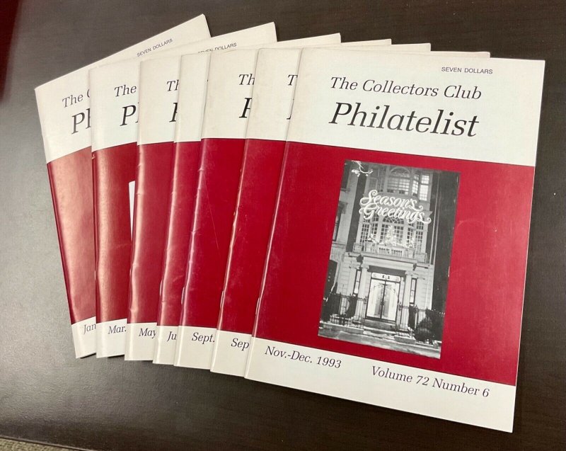 The Collectors Club Philatelist Full year set of 7 Issues Jan-December 1993