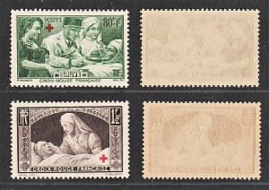 France 1940 Doctor, Nurses & soldier (2v Cpt) Fine MNH CV$25