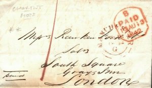 GB Manchester HISTORIC LETTER *Chartists Riots* 1842 Cover CAVALRY OFFICER H97 
