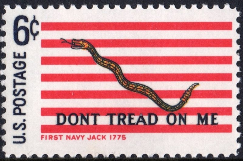 SC#1354 6¢ Historic Flags: First Navy Jack, 1775 (1968) MNH