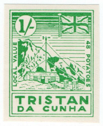 (I.B) Tristan da Cunha Postal : Local Post 1/- (Weather Station)