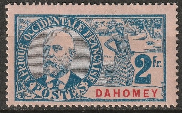 Dahomey 1906 Sc 30 MH* small thin