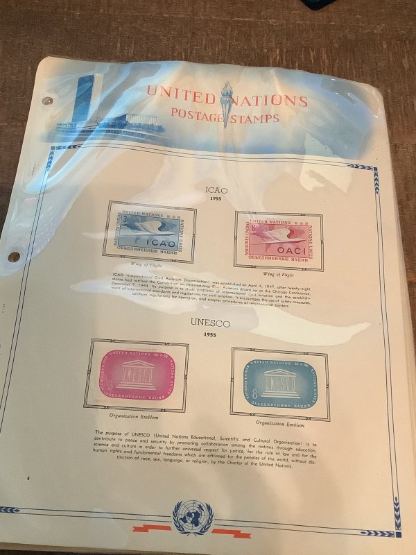 UNITED NATIONS MINT COLLECTION ON ALBUM PAGES