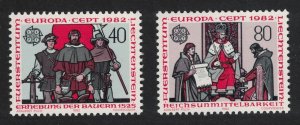 Liechtenstein Historic Events Europa 2v 1982 MNH SG#786-787